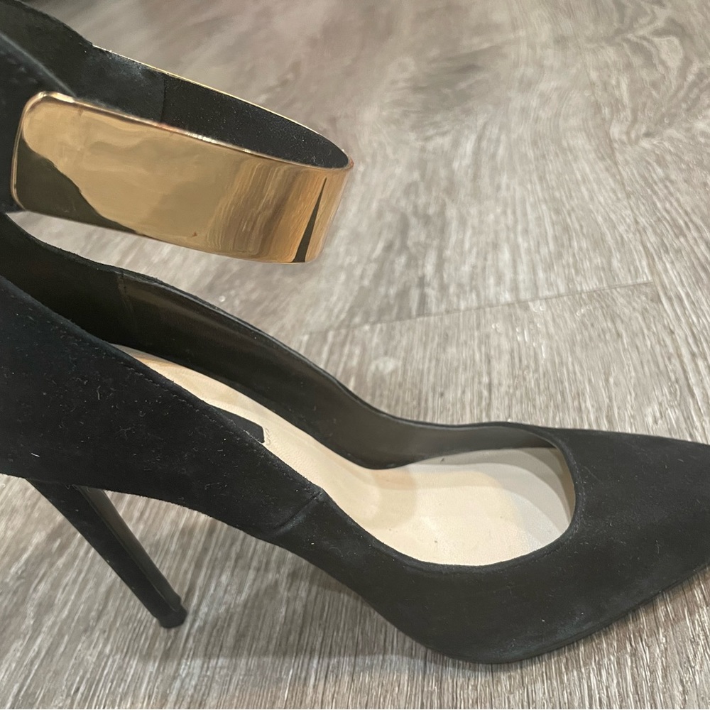 Black Suede Zara Basics Heels - Picture 5 of 5